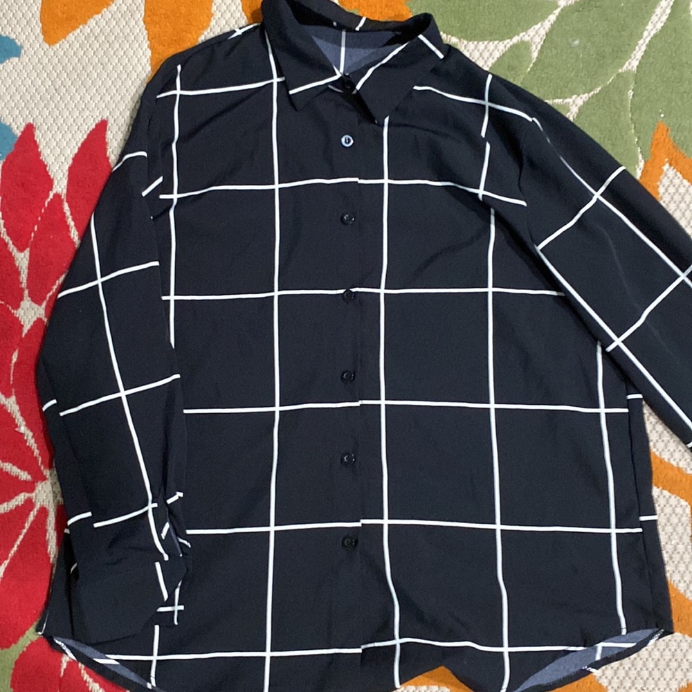 PlaidButton blouse - Picture 3 of 10